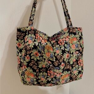 Floral Tapestry Tote Bag